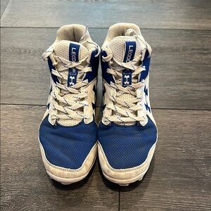 Under Armour Blue and White High-Top Sneakers